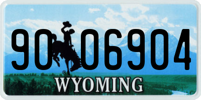 WY license plate 9006904