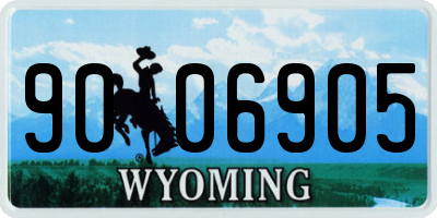 WY license plate 9006905