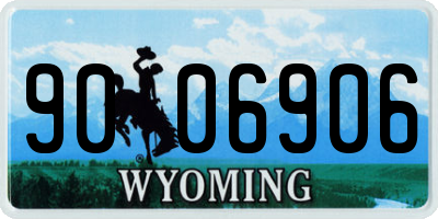 WY license plate 9006906