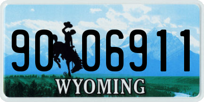 WY license plate 9006911