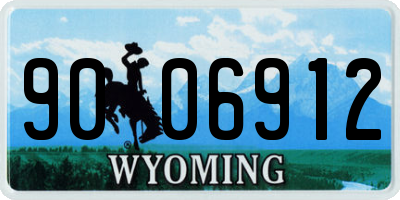 WY license plate 9006912