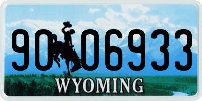 WY license plate 9006933