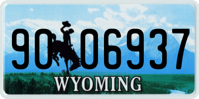 WY license plate 9006937