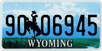 WY license plate 9006945