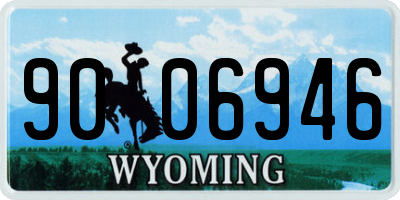 WY license plate 9006946