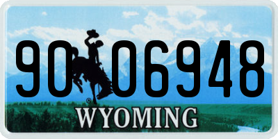 WY license plate 9006948