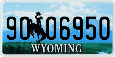 WY license plate 9006950