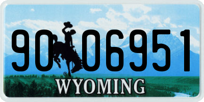 WY license plate 9006951