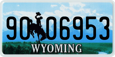 WY license plate 9006953