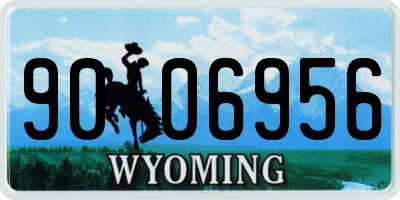 WY license plate 9006956
