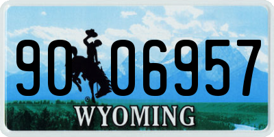 WY license plate 9006957