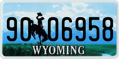 WY license plate 9006958