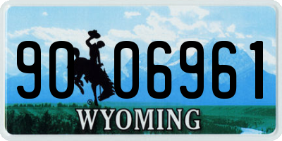WY license plate 9006961