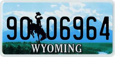 WY license plate 9006964