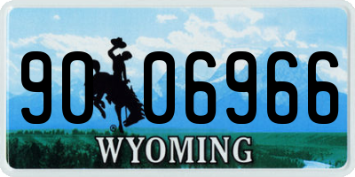 WY license plate 9006966