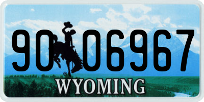 WY license plate 9006967