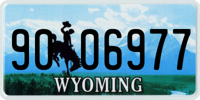 WY license plate 9006977
