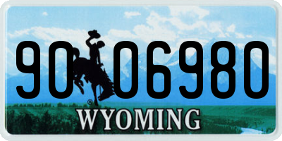 WY license plate 9006980