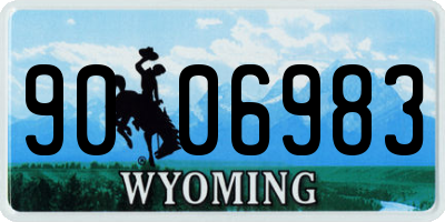 WY license plate 9006983