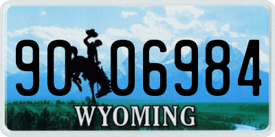 WY license plate 9006984
