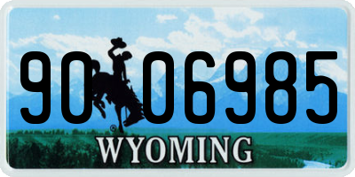WY license plate 9006985
