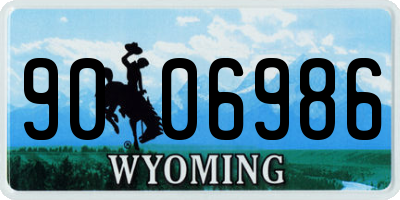 WY license plate 9006986