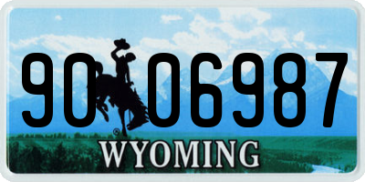 WY license plate 9006987