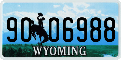 WY license plate 9006988
