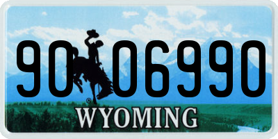 WY license plate 9006990