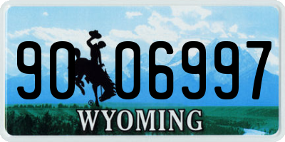 WY license plate 9006997
