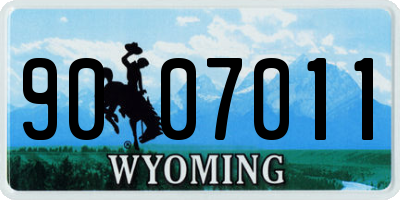 WY license plate 9007011