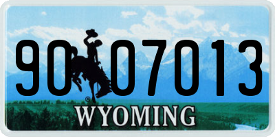 WY license plate 9007013