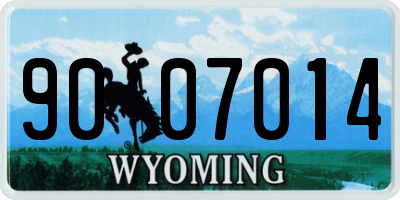 WY license plate 9007014