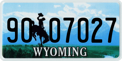 WY license plate 9007027