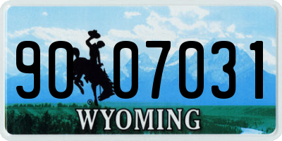 WY license plate 9007031