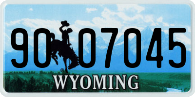 WY license plate 9007045