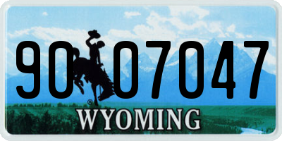 WY license plate 9007047