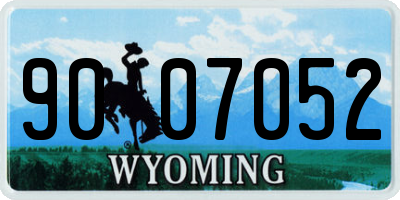 WY license plate 9007052