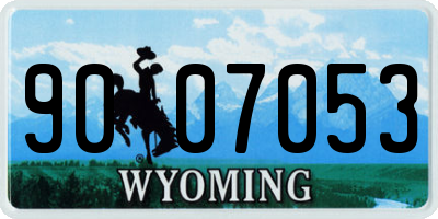 WY license plate 9007053
