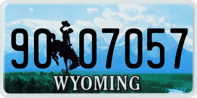 WY license plate 9007057