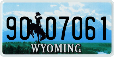 WY license plate 9007061