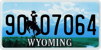 WY license plate 9007064