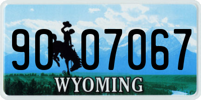 WY license plate 9007067