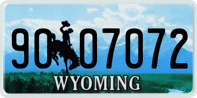WY license plate 9007072