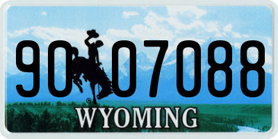 WY license plate 9007088