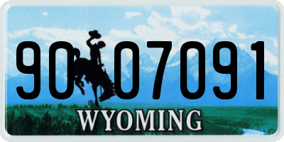 WY license plate 9007091