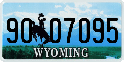 WY license plate 9007095