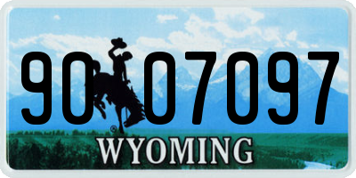 WY license plate 9007097