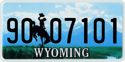 WY license plate 9007101