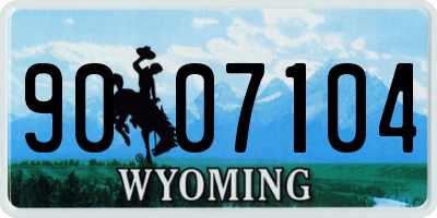 WY license plate 9007104